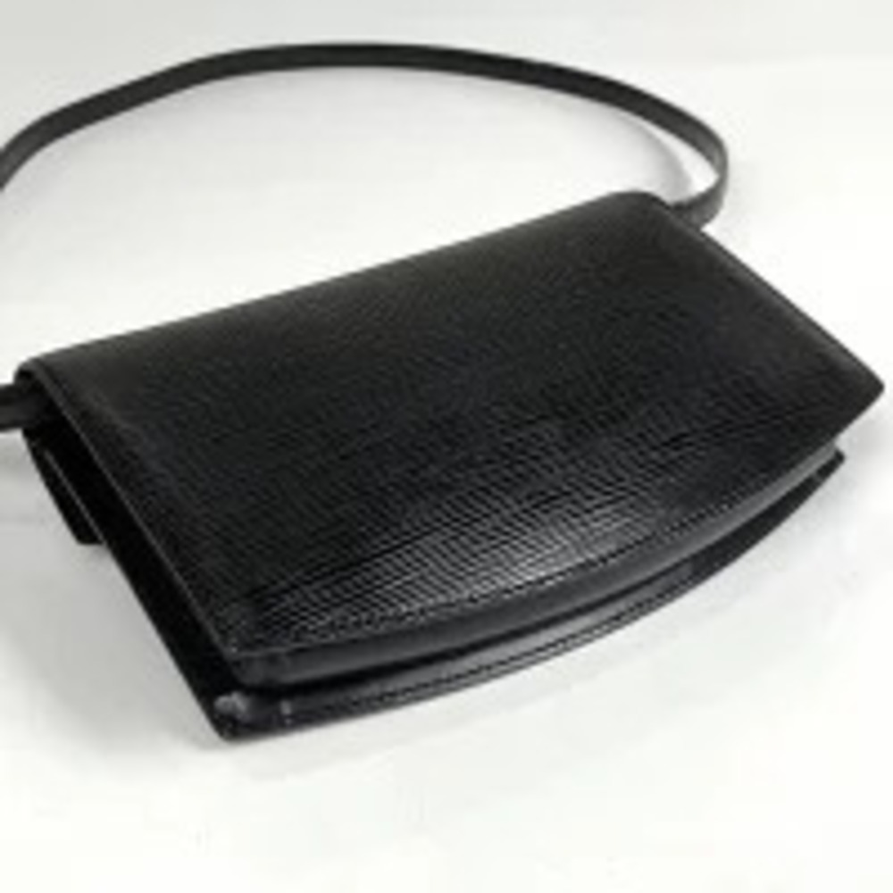 Louis Vuitton Shoulder Clutch Black Prebour Epi Leather Bag Shoulder Noir Black